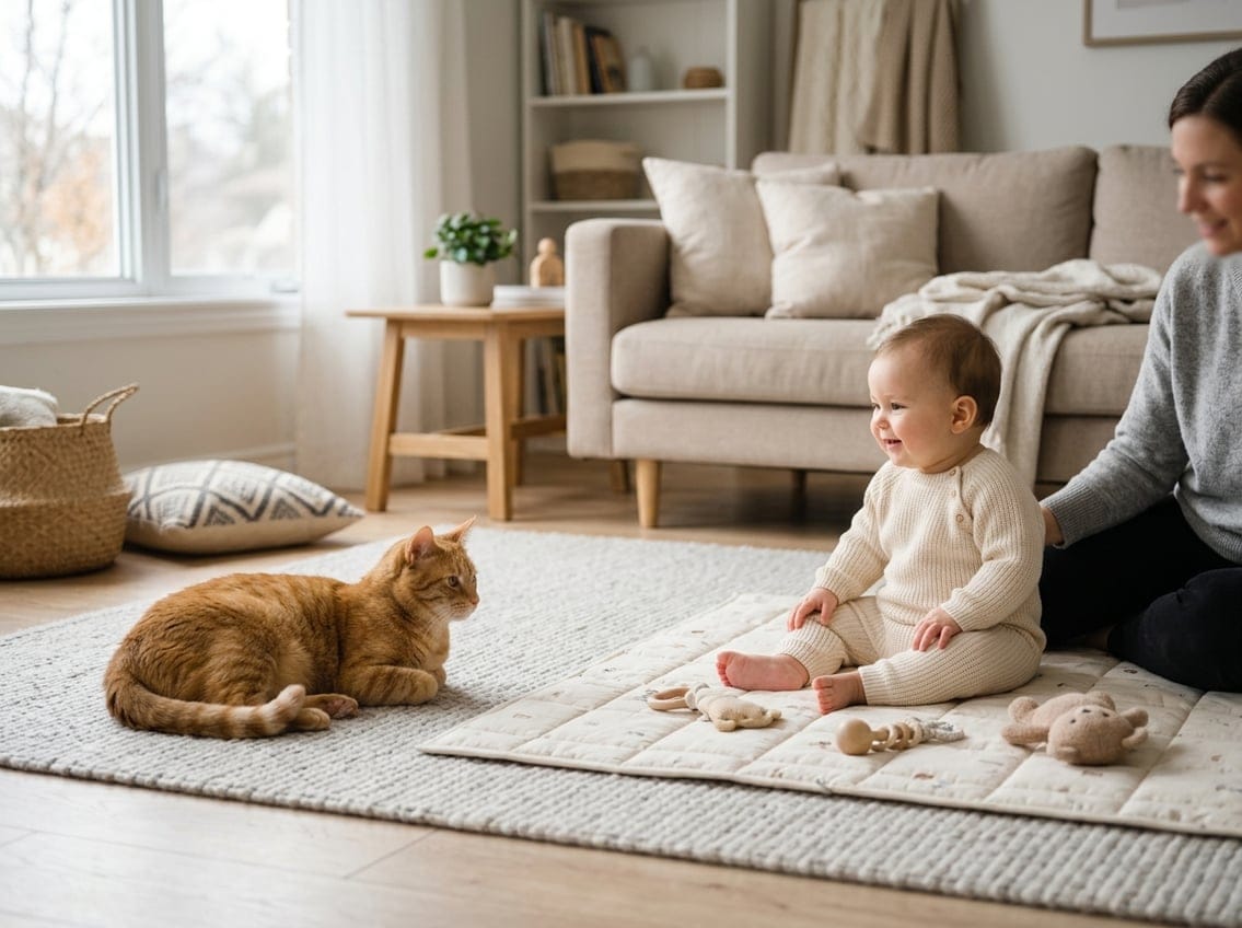 Når baby og kat skal dele hjemmet